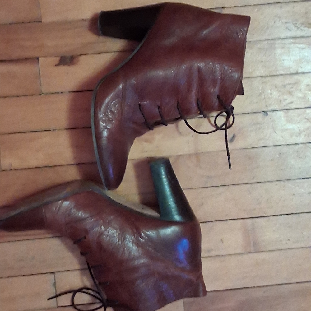 JONAC PARIS Rare Vintage High Heels Boots In Rich Brown